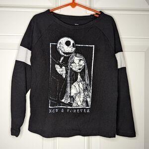 Girls Size Small Nightmare Before Christmas Jack And Sally Halloween L/S Shirt